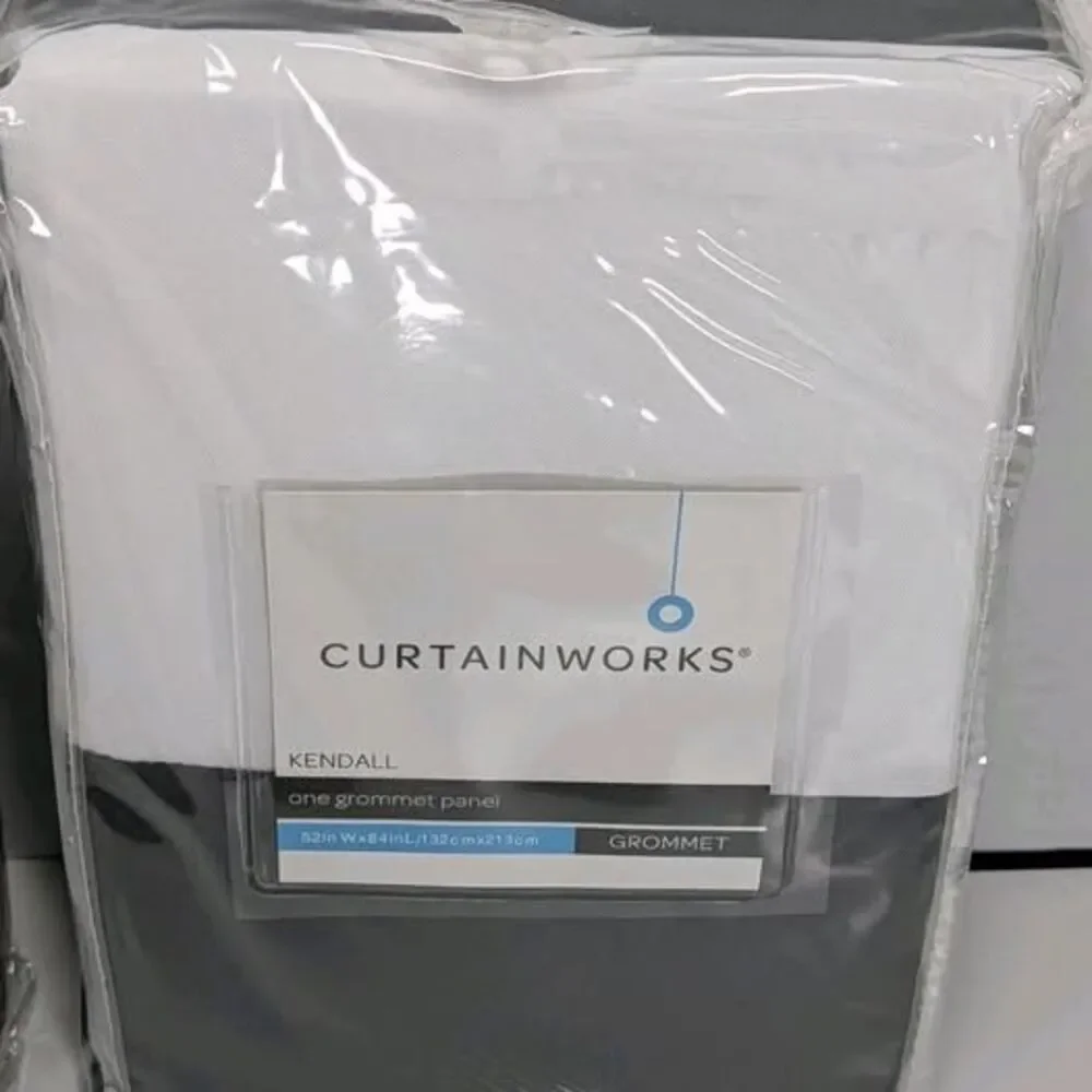Curtainworks Kendall White Grommet 52x84 Curtain Panels Light Filtering  - Set o